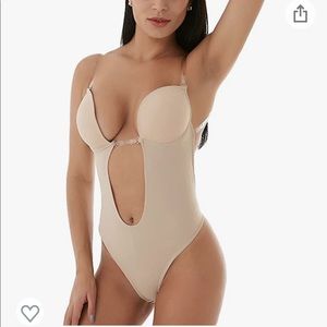 Backless Body Shapewear Seamless U Plunge Bodysuit Thong Shaper